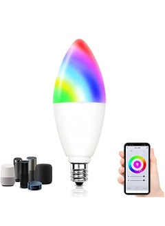 Buy Kamzai Smart Bulb WiFi RGB Light Remote Control Color Changing Dimmable Led Light Bulbs Compatible With Alexa , Google Home Assistant,  220V (Smart Bulb 5W E14) in Saudi Arabia