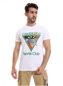 اشتري White Rabbit Chest Triangular "Casablance Tennis Club" White Tee في مصر