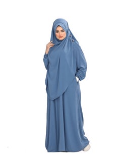 Buy Edna material crepe, 3 pieces, abaya and cap, one size, can be worn up to 100 kilos for women. in Egypt