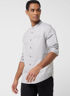 Buy Thomas Scott Band Collar Classic Slim Fit Cotton Casual Shirt in UAE