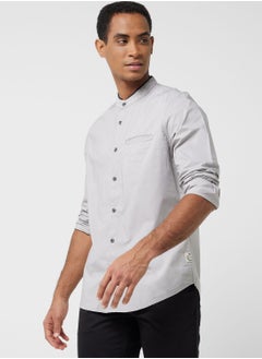 Buy Thomas Scott Band Collar Classic Slim Fit Cotton Casual Shirt in UAE