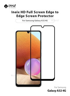 Buy Full Screen Edge to Edge Screen Protector  For Samsung Galaxy A32 4G Black/Clear in Saudi Arabia