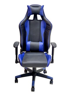 Buy SBF High Back Faux Leather Gaming Chair with 2D Armrests - Reclining Office Chair with Adjustable Height, Headrest, Lumbar Support, Ergonomic Swivel Computer Chair, Blue Black in UAE