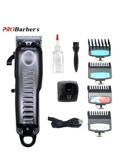 اشتري Professional Cordless USB Electric Hair Clipper with Charging Base, 2000mAh Trimmer Grooming Set في السعودية