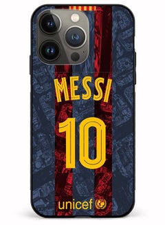 Buy Protective Case Cover For Apple iPhone 14 Pro Max Messi Design Multicolour in UAE