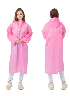 Buy Raincoat Rain Poncho for Adults, EVA Rain Poncho for Women and Men Reusable Raincoat Jacket Packable Raincoat for Family FishingTravelEmergencyno PVC with Hood and Elastic Sleeveng in Saudi Arabia