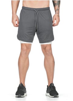 اشتري Men's Beach Shorts Sports Running Shorts Mesh Sports Fitness Shorts في الامارات