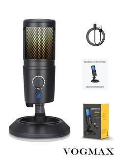 Buy Gaming Microphone, USB Condenser Podcast Microphone with RGB Lighting,Tap-to-Mute Sensor, Cardioid Polar Pattern for Gaming, Streaming, Podcasts, Twitch, YouTube, Discord in Saudi Arabia