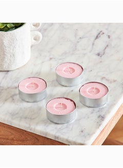 اشتري Vela 4-Piece Rose Tealight Candle Set 152 gr في الامارات