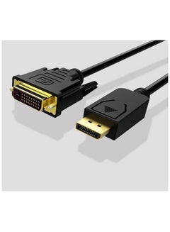 Buy DP Display Port to DVI Converter Cable DP Male to DVI Male Adapter Cable Supports 1920x1080 1.8 Meters in UAE