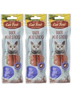 اشتري Meat Sticks Duck For Cat Handcrafted Soft And Tender Cat Treats 3X45g في الامارات