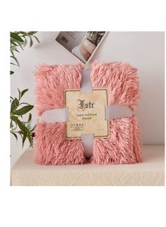 Buy Fluffy Faux Fur Bedspread Blankets for Sofa Beds Sofa Throw Blanket Sofa Soft Plush Bed Cover Baby Blanket 160x130cm in UAE