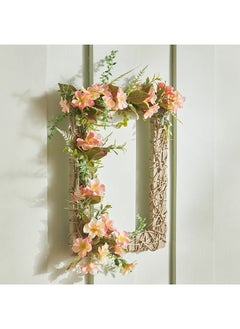 Buy Fiona Blossom Rectangle Wreath Wall Decor 29 x 34 x 10 cm in Saudi Arabia