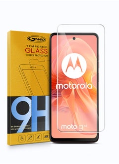 اشتري Premium Series Curved Edges 9H 2.5D Tempered Glass Screen Protector For Motorola Moto G04 / G04s / G24 / G24 Power 4G 2024 Clear في السعودية