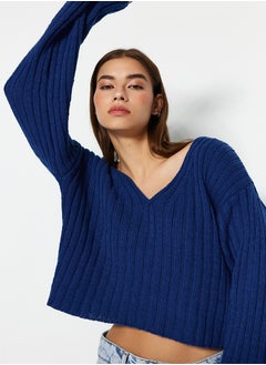 اشتري Saks Wool Wide Fit Crop Basic Knitwear Sweater TWOAW23KZ01844 في مصر