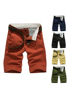 Buy Summer Army Cargo Bermuda Shorts Men brick red in Saudi Arabia