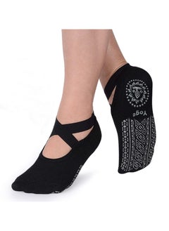 Buy Yoga Socks for Women Non-Slip Grips & Straps, Ideal for Pilates, Pure Barre, Ballet, Dance, Barefoot Workout in Saudi Arabia