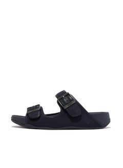 Buy Fitflop Mens Gogh Moc Mens Buckle Canvas Slides GD6-399 Navy in UAE