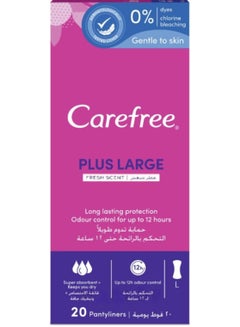 Buy Daily Panty Liners, Plus Large, Fresh Scent, Pack Of 20 in Saudi Arabia