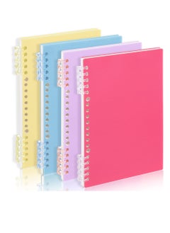 Buy Spiral Notebooks 4 Pack College Ruled Paper A5 8.3x5.9inch Thick Plastic Hardcover 80 Sheets for Study and Notes (Magenta Purple Blue Yellow) in Saudi Arabia