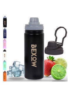 Buy BEXOW Double Wall Vacuum Flask – Insulated Stainless Steel Water Bottle, 750ml, Leak-Proof, Durable, Hot & Cold Beverage Thermos in UAE