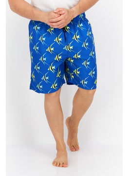 Buy Men Allover Print Swimwear Short, Blue Combo in UAE