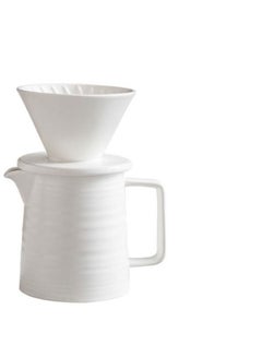 اشتري Pour Over Coffee Maker Ceramic Pourover Coffee Dripper and Decanter V60 Coffee Filter Drip Brewer and Coffee Pot في الامارات