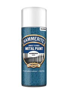 Buy Hammerite 5084784 Metal Paint: Hammered White 400ml (Aerosol) in UAE