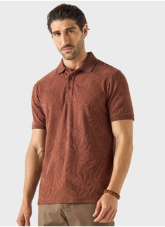 Buy Textured Polo Shirt in UAE