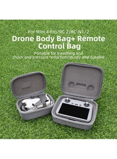 Buy Carrying Case for DJI Mini 4 Pro Drone Body RC Screen Remote Control Storage Bag 2 Pcs in Saudi Arabia