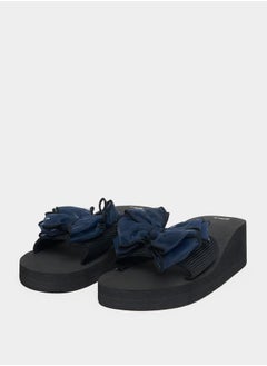 Buy Bow Detail Wedge Sandals in Saudi Arabia