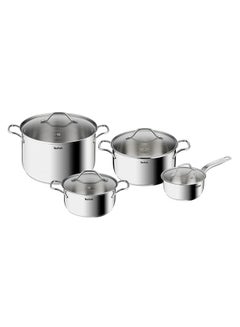 اشتري Intuition Cooking Set  8 Pcs (Saucepan 16+Lid, Stewpot 20/24/28+Lid), Premium Stainless Steel 18/10, Induction, B864S874 في الامارات
