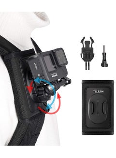 Buy TELESIN Action Camera Backpack Strap Bracket for GoPro Insta360 DJI Action 2 and Action Camera in UAE