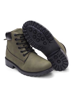 Buy Casual Ankle Boots Green in Saudi Arabia
