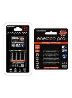 Buy Eneloop Quick 4 AA Battery Charger with Pack of 4 AA and Pack of 4 AAA Batteries in Saudi Arabia