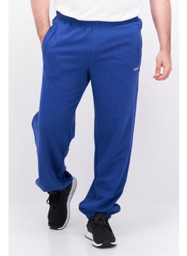 اشتري Men Regular Fit Brand Logo Sweatpants, Blue في الامارات