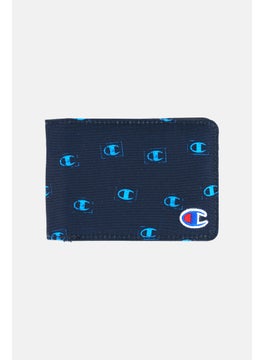 Buy Men Athleticwear Embroidered Logo Wallet 9 H X 12 L X 1,5 W cm, Navy Blue in UAE