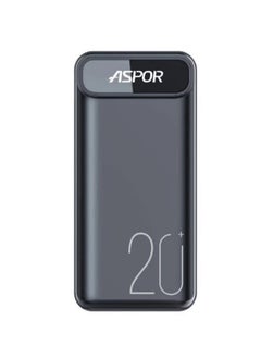 اشتري ASPOR A396 Wired Power Bank Charger with Digital Screen, 20000mAh QUICK CHARGE/ FAST CHARGE Capacity:20000mAh 3 Input/3 Output في الامارات