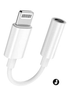 اشتري "Lightning to 3.5mm AUX Jack Adapter Cable for iPhone – White, Headphone Converter" في الامارات