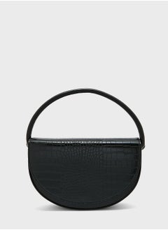 Buy Croc Effect Half Moon Shoulder Bag in Saudi Arabia