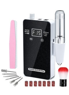 Buy Professional Nail Drill Set for Acrylic Nails, 30000rpm Electric Nail Efile Drill Machine Kit, Acrylic Manicure Pedicure Tools with Nail Drill Bits for Beginners and Salon Use, Black in UAE