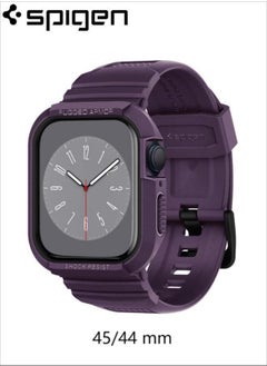 Buy Apple Watch Rugged Armor Pro Case with Band Series 8/7 (45mm) and Series SE2/6/SE/5/4 (44mm) Purple in Saudi Arabia