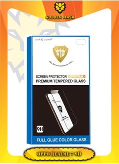 Buy For OPPO Realme 7 9H Full Glue Full Cover Tempered Glass - Black in Egypt