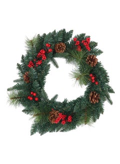 اشتري Amelia Wreath with Pine Cones And Berries, Green, Red And Brown – 40 cms في الامارات