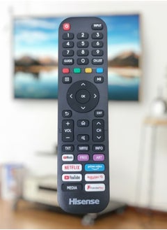 Buy Hisense Smart TV Remote Control Works With All Hisense TV LED LCD Plasma | Smart TV Remote Control For Hisense with Netflix Prime Video YouTube Rakuten TV & Freeview Play Key Buttons in UAE