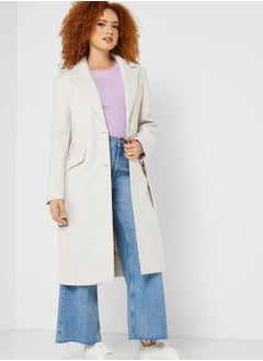 اشتري Belted Pocket Detail Coat في الامارات