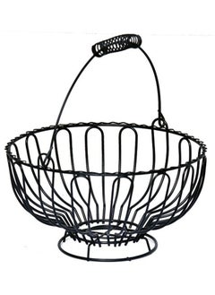 Buy Fruit Basket – Vintage Style Wire Fruit Storage Counter top and decorative piece Basket for Home Rose Gold in UAE