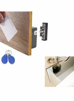 اشتري Electronic Cabinet Lock Kit Set Hidden DIY Lock for Wooden Cabinet Drawer Locker RFID Card Tag Entry في السعودية