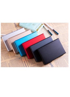 Buy Men's Smart Card Wallet 6 Cards - Prevent Information Theft, Aluminum Color Passport Chip(Red) in Egypt