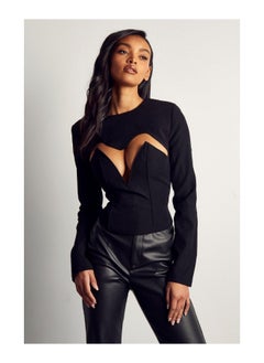 اشتري Premium Sweetheart Cut Out Detail Top في السعودية